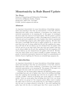 Monotonicity in rule based update.