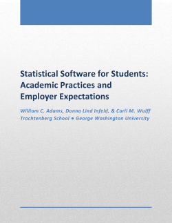 Statistical Software for Students - UMD Center for International