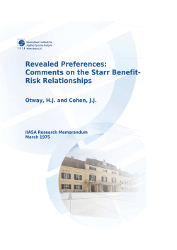Revealed Preferences: Comments on the Starr Benefit