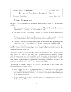 Lecture 18: Zero-Knowledge proofs - Part 3 1 Graph 3