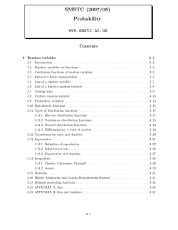 SMSTC (2007/08) Probability www.smstc.ac.uk