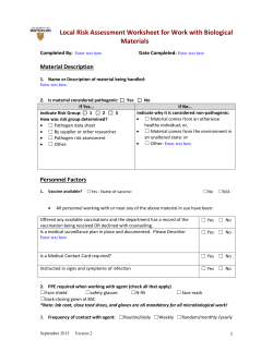 Local Risk Assessment Worksheet (Sept. 2015)