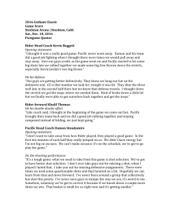 Postgame quotes - Pacific Tigers