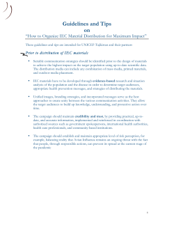 Guidelines and Tips on