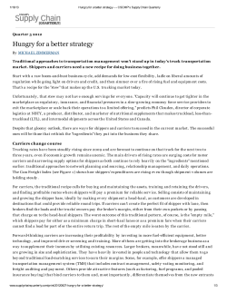 Hungry for a better strategy