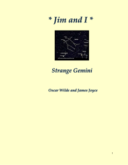 Jim and I * Strange Gemini Oscar Wilde and James Joyce Table of