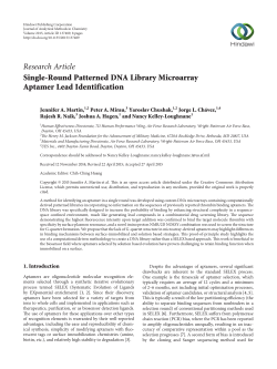 Single-Round Patterned DNA Library Microarray Aptamer Lead