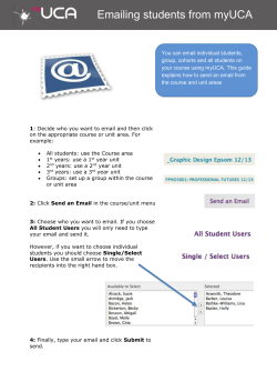 send email to students and groups from myUCA