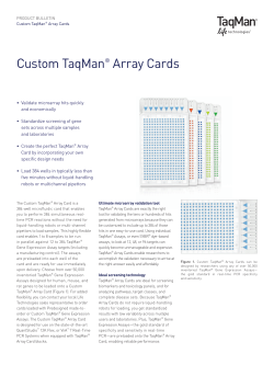 Custom TaqMan&reg; Array Cards