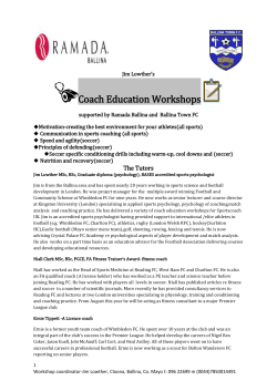 Jim Lowther`s Coach Education Workshops