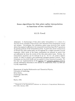 Some algorithms for thin plate spline interpolation to functions of two