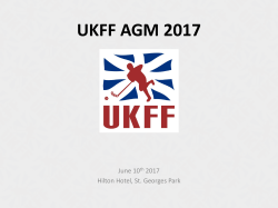 UKFF AGM 26th June 2016 - London