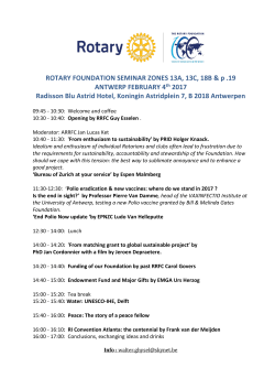 ROTARY FOUNDATION SEMINAR ZONES 13A