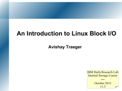 An Introduction to Linux Block I/O