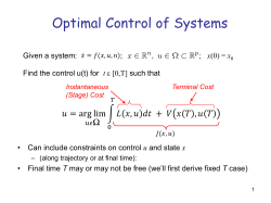 CDS 110b: Lecture 1.1 Course Overview