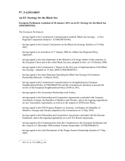 P7_TA(2011)0025 An EU Strategy for the Black Sea