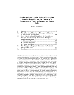 Framing Principles and the Promise of a - Backer-in-Law