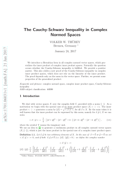 The Cauchy-Schwarz Inequality in Complex Normed Spaces
