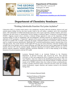 Department of Chemistry Seminars