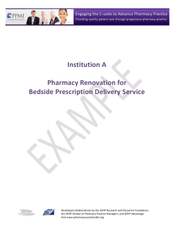 Pharmacy Renovation for Bedside Rx Delivery Service
