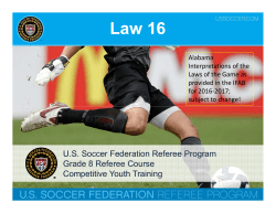 2017 Grade 8 - Law 16 The Goal Kick