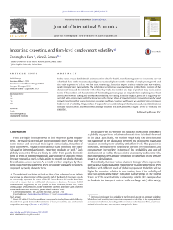 Importing, exporting, and firm-level employment volatility