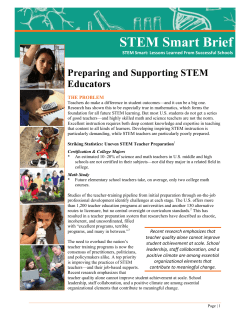 stem teacher preparation, induction, and professional development