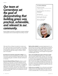 Our team at Cornerstone set the goal of demonstrating that building