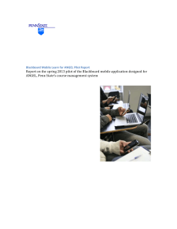 the Blackboard Mobile Learn for ANGEL Pilot Report