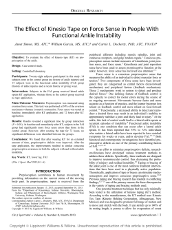 The Effect of Kinesio Tape on Force Sense in People With