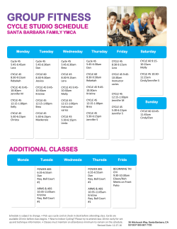 cycle studio schedule