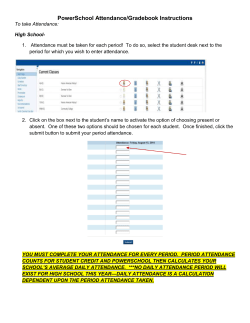 PowerSchool Attendance/Gradebook Instructions