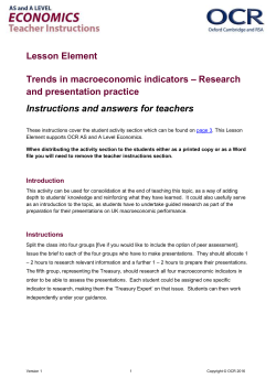 OCR A Level Economics Lesson Element