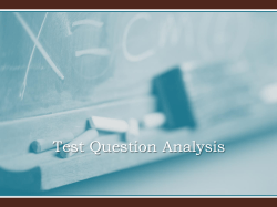 Test Question Analysis