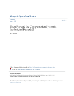 Team Play and the Compensation System in Professional Basketball