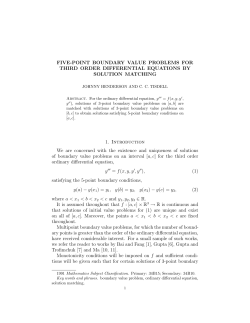 FIVE-POINT BOUNDARY VALUE PROBLEMS FOR THIRD ORDER
