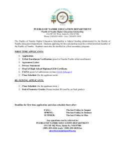 pueblo of nambe higher education scholarship agreement letter