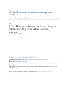 A Partial Integration Formula for Product Integrals of Unbounded