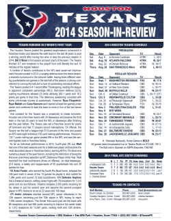 2014 houston texans schedule texans rebound in o`brien`s first year