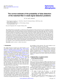 The correct estimate of the probability of false detection of the