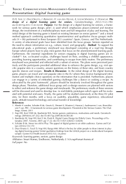 Presentation: Digital learning game