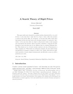 A Search Theory of Rigid Prices
