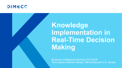 Knowledge Implementation in Real-Time Decision Making