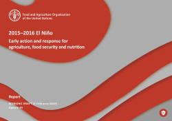 2015&ndash;2016 El Ni&ntilde;o Early action and response for agriculture, food