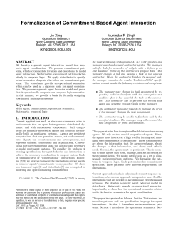 Formalization of Commitment-Based Agent Interaction