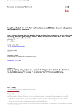 EasyCloneMulti: A Set of Vectors for Simultaneous and Multiple