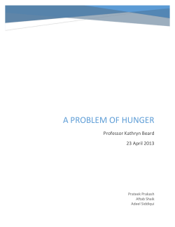 A Problem of hunger