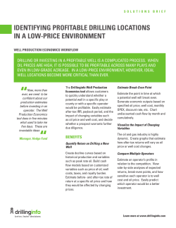 IDENTIFYING PROFITABLE DRILLING LOCATIONS IN A LOW
