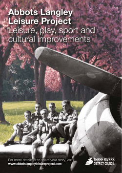 Abbots Langley Leisure Project Leisure, play, sport and cultural