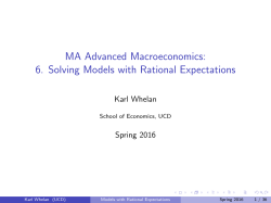 Solving Models with Rational Expectations